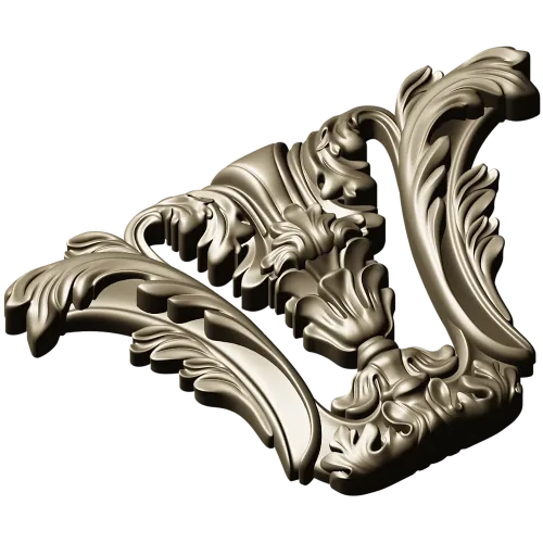 Baroque Corner Acanthus STL