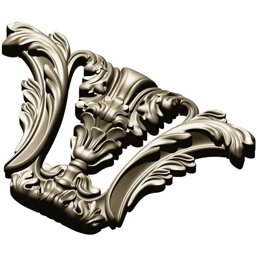 Baroque Corner Acanthus STL