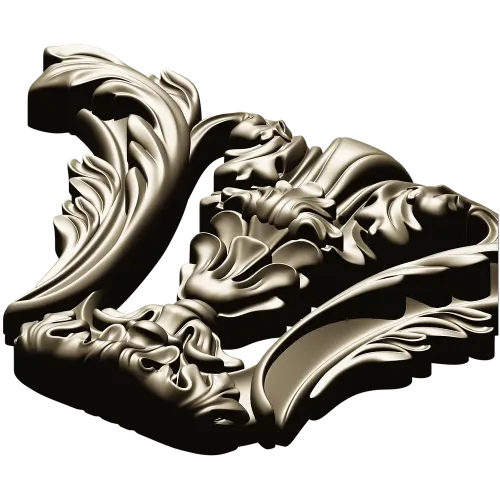 Baroque Corner Acanthus STL