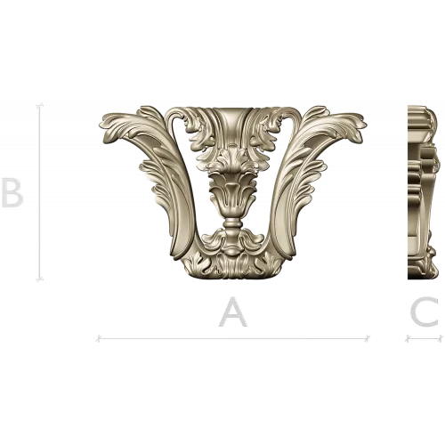 Baroque Corner Acanthus STL