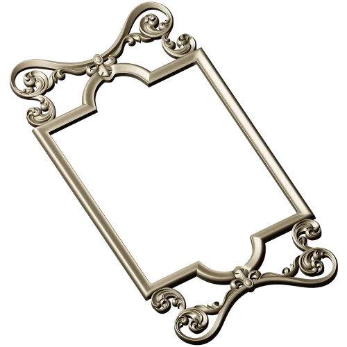 Ornate Rococo Vertical Frame STL for CNC