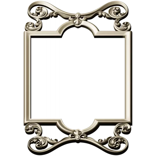 Ornate Rococo Vertical Frame STL for CNC