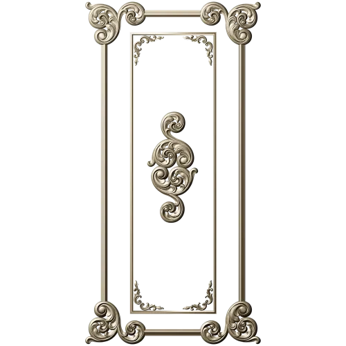 Ornamental Rectangular Panel - STL 3D Model for CNC