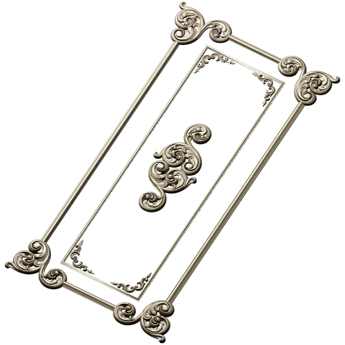 Ornamental Rectangular Panel - STL 3D Model for CNC