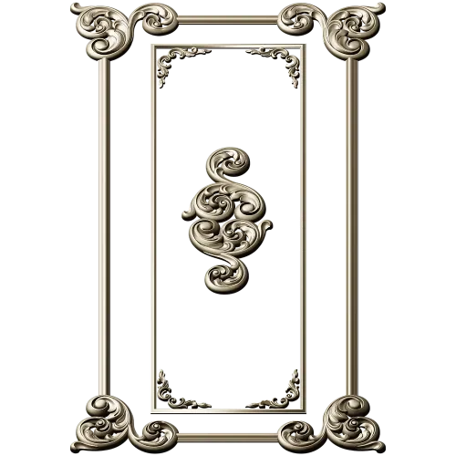 Ornamental Rectangular Panel - STL 3D Model for CNC