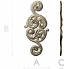 Acanthus Scroll Vertical Applique - STL 3D Model for CNC