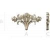 Rose Acanthus Crest - STL 3D model for CNC carving