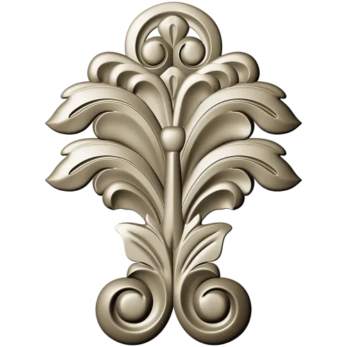 Acanthus Leaf Vertical Ornament STL for CNC
