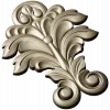 Acanthus Leaf Vertical Ornament STL for CNC