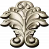 Acanthus Leaf Vertical Ornament STL for CNC