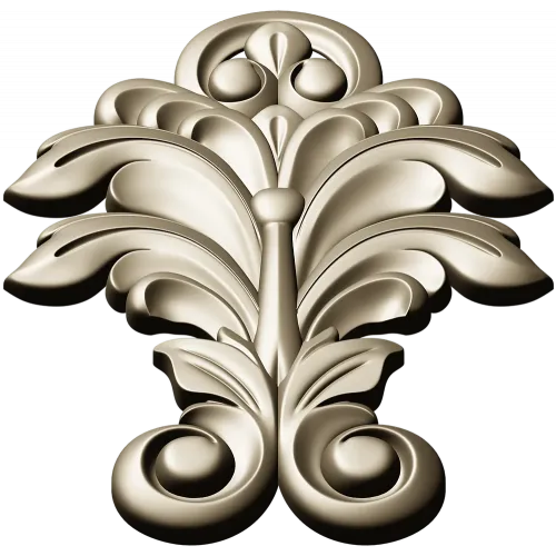 Acanthus Leaf Vertical Ornament STL for CNC