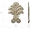 Acanthus Leaf Vertical Ornament STL for CNC