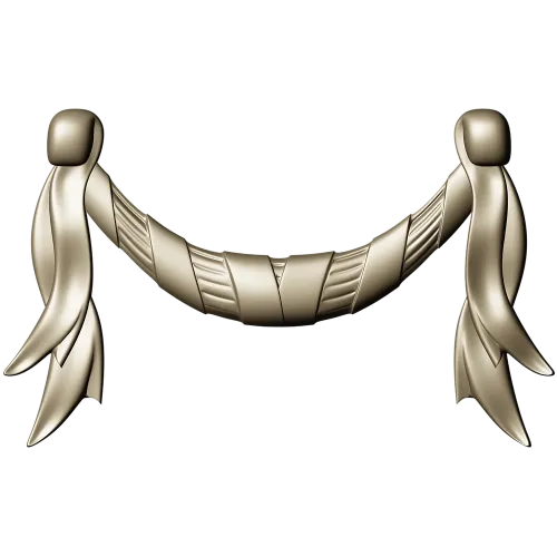 Baroque Ribbon Swag STL 3D Model for CNC