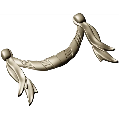 Baroque Ribbon Swag STL 3D Model for CNC