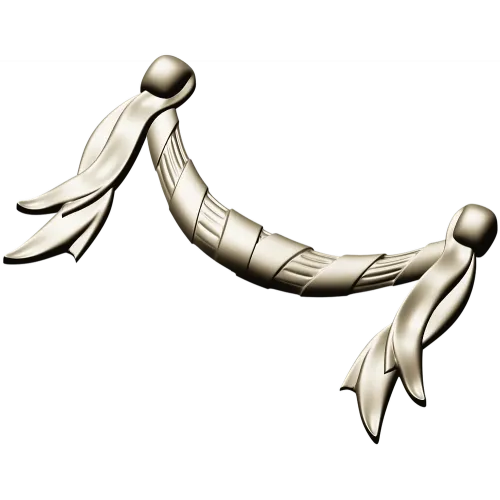 Baroque Ribbon Swag STL 3D Model for CNC