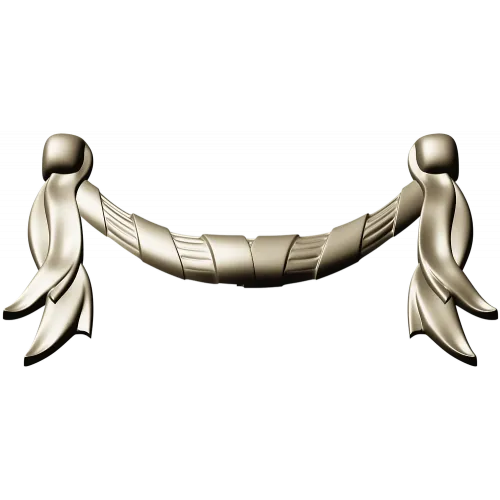 Baroque Ribbon Swag STL 3D Model for CNC