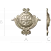 Рельефный медальон с розеткой и лавровым венком (STL для ЧПУ)