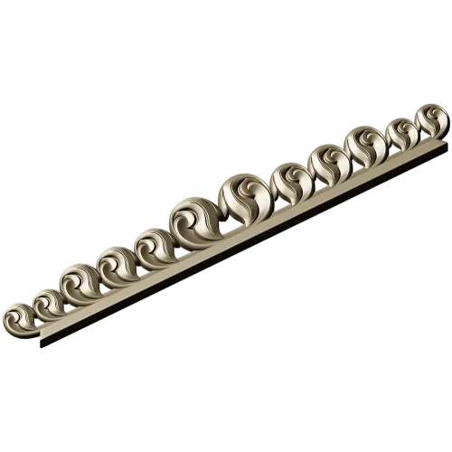 Stylized Rosette Frieze - STL 3D Model for CNC