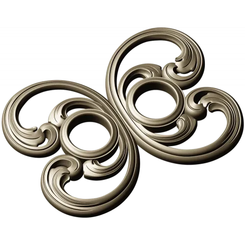 Baroque Twin-Scroll Applique STL for CNC