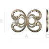 Baroque Twin-Scroll Applique STL for CNC