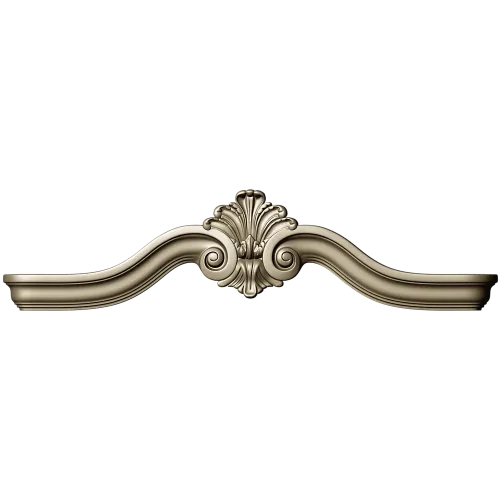 Rococo Acanthus Crest STL 3D Model for CNC