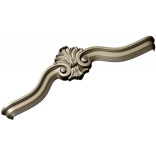 Rococo Acanthus Crest STL 3D Model for CNC