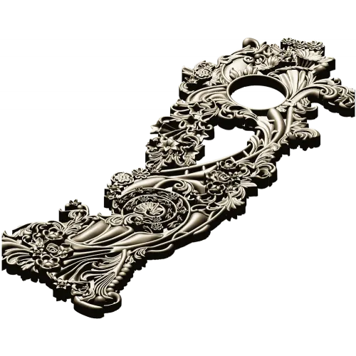 Вертикальная декоративная накладка в стиле рококо - stl модель для ЧПУ