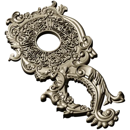 Baroque Rosette Applique STL for CNC