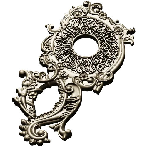 Baroque Rosette Applique STL for CNC