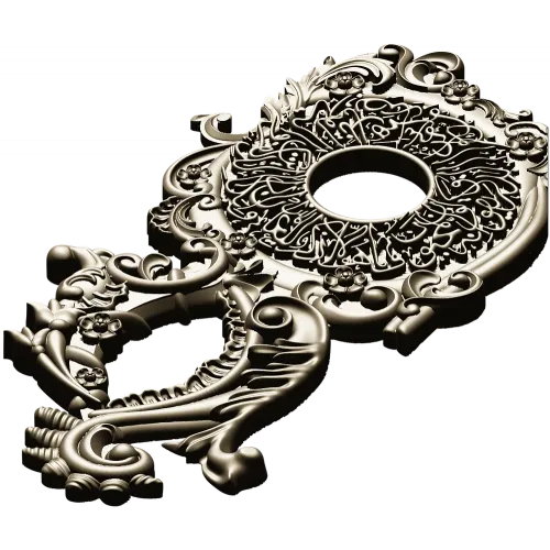 Baroque Rosette Applique STL for CNC