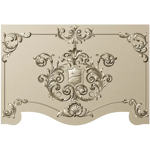 Baroque Acanthus Cartouche STL