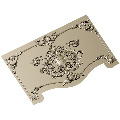 Baroque Acanthus Cartouche STL