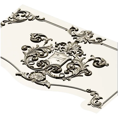 Baroque Acanthus Cartouche STL