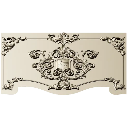 Baroque Acanthus Cartouche STL