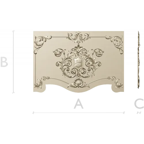 Baroque Acanthus Cartouche STL