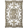 Rose Medallion Vine Panel - STL 3D model for CNC milling