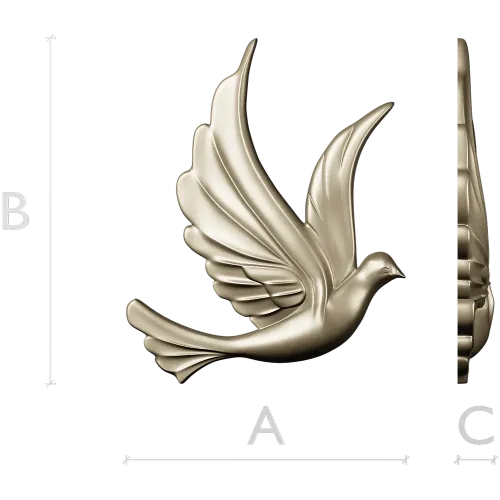 Dove Relief STL - Decorative 3D Model for CNC