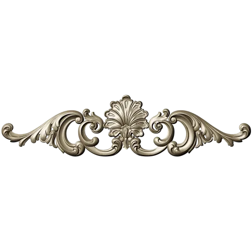 Baroque Shell & Acanthus Central Ornament STL for CNC