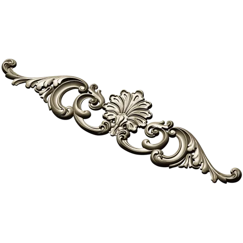 Baroque Shell & Acanthus Central Ornament STL for CNC