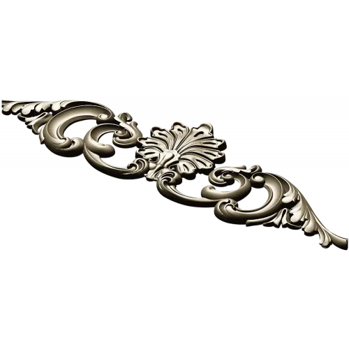 Baroque Shell & Acanthus Central Ornament STL for CNC