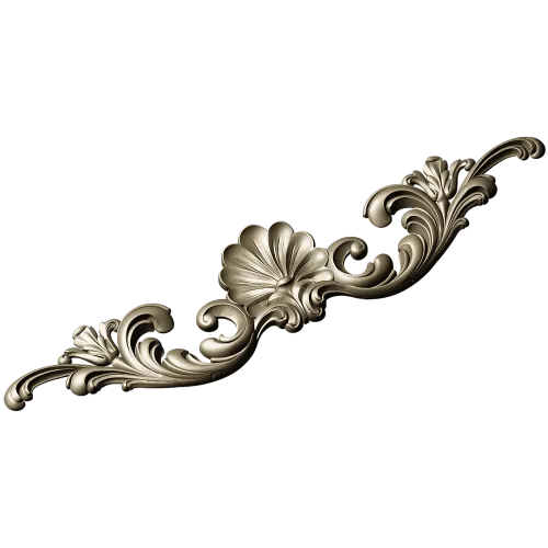 Shell Rocaille Applique - 3D STL model for CNC milling