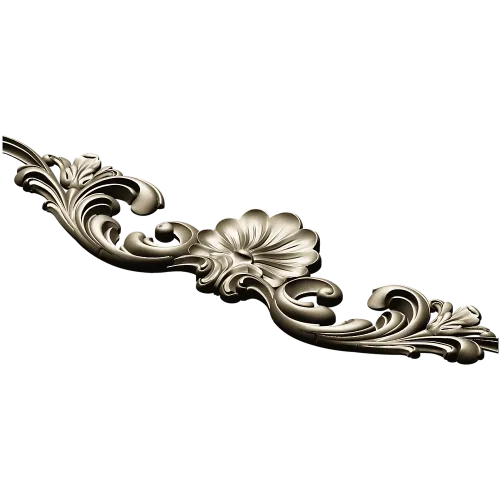 Shell Rocaille Applique - 3D STL model for CNC milling