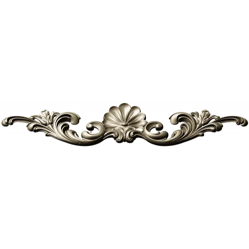 Shell Rocaille Applique - 3D STL model for CNC milling