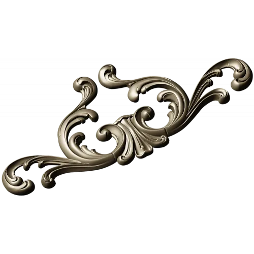 Rococo Acanthus Cartouche STL 3D model for CNC
