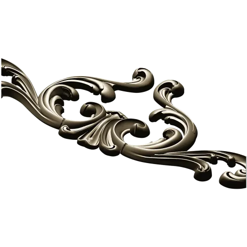 Rococo Acanthus Cartouche STL 3D model for CNC