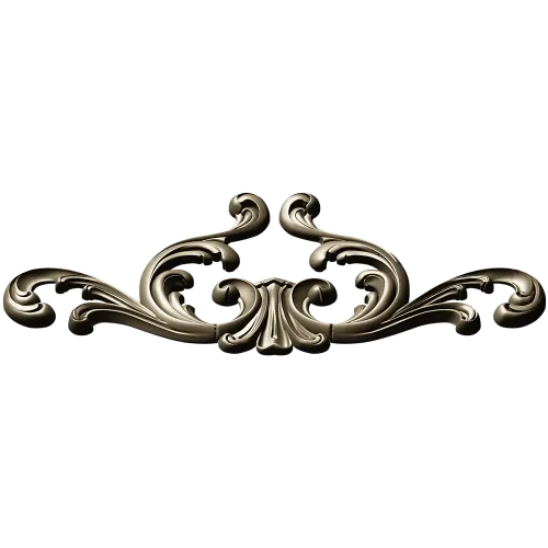 Rococo Acanthus Cartouche STL 3D model for CNC