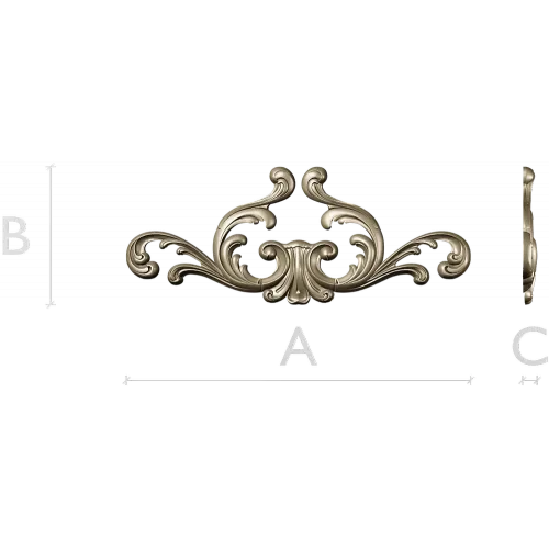 Rococo Acanthus Cartouche STL 3D model for CNC