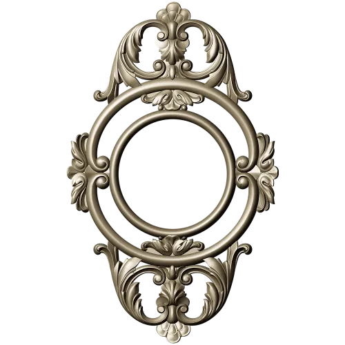 Baroque Acanthus Medallion - STL 3D model for CNC