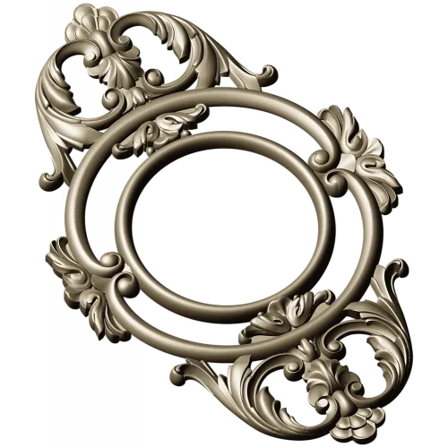 Baroque Acanthus Medallion - STL 3D model for CNC