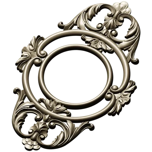 Baroque Acanthus Medallion - STL 3D model for CNC